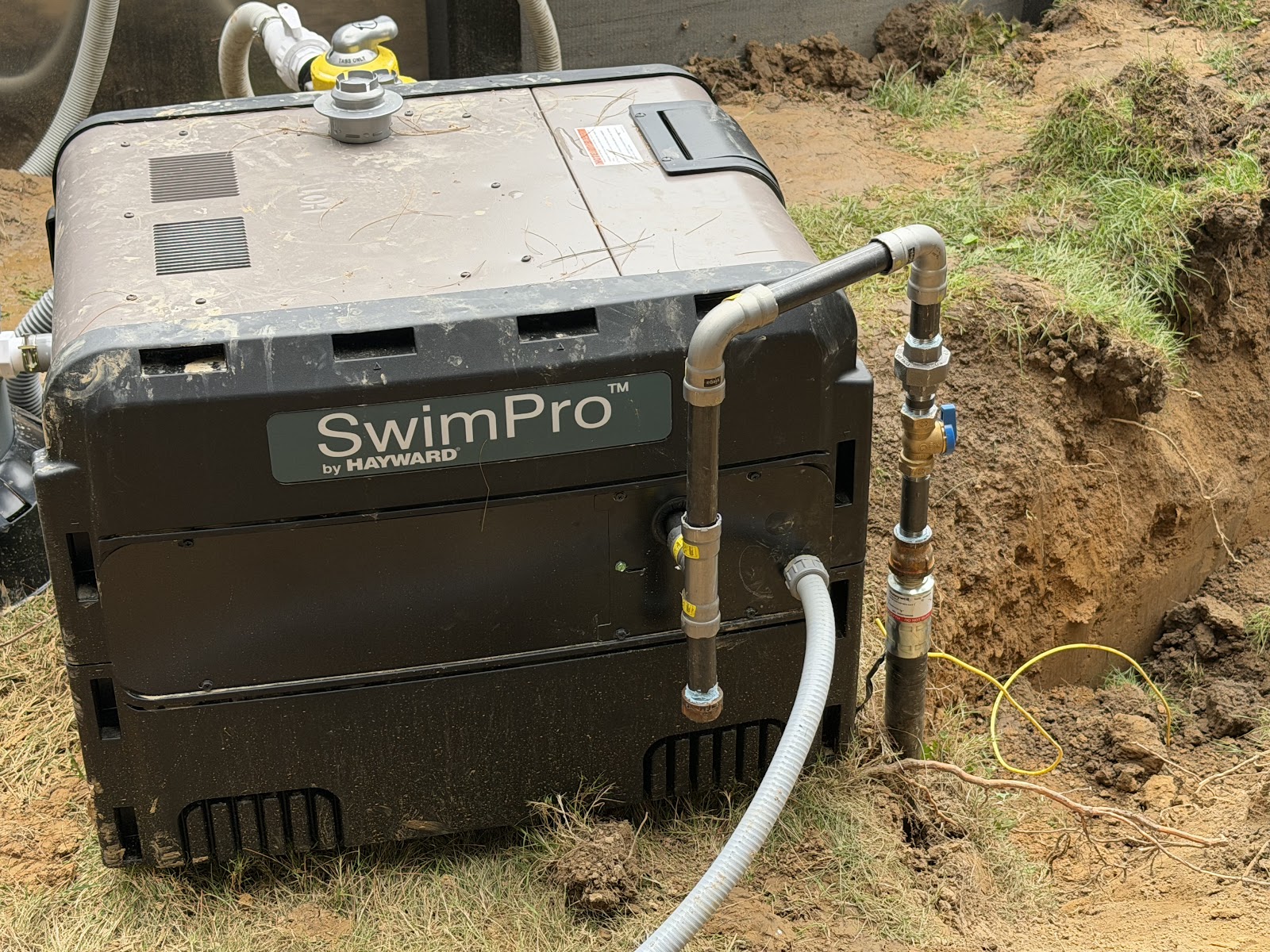 A pool heater hooked up by Graff's