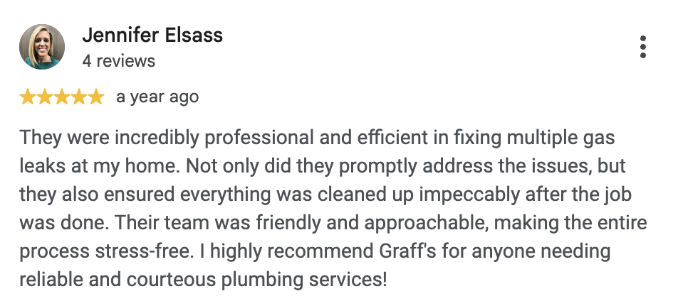 Five-star Google review from Jennifer Elsass